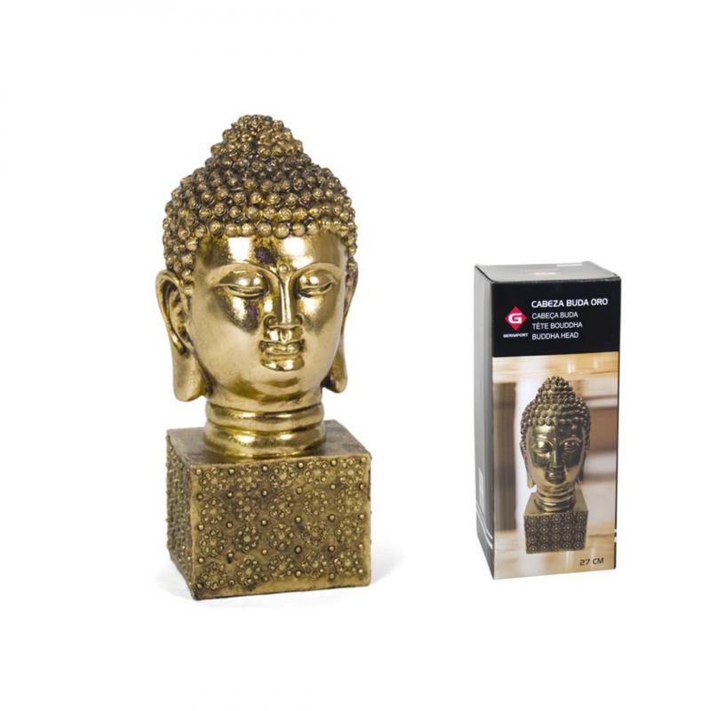 Cabeca Buda Ouro 27cm
