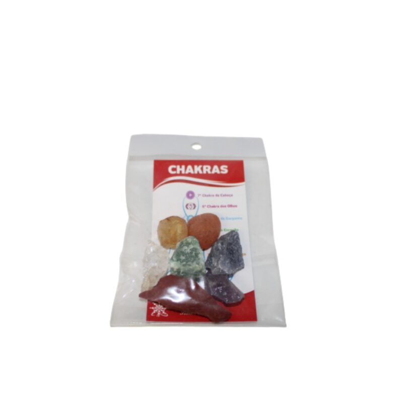 Kit 7 Chakras pedras em bruto (tam.P)