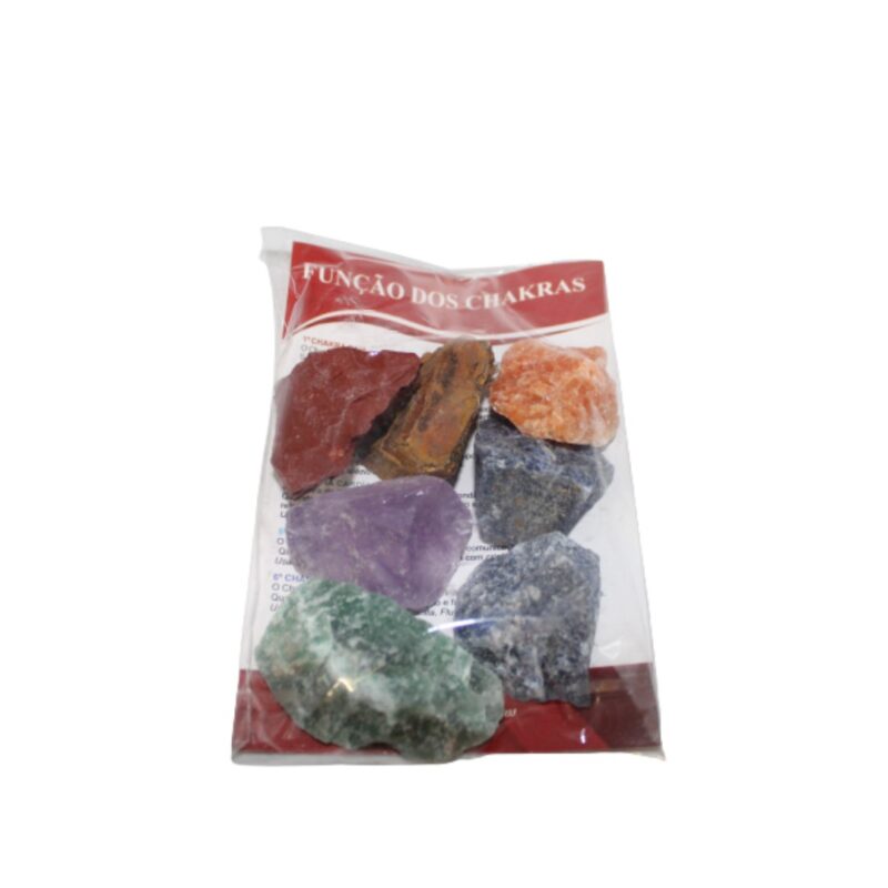 Kit 7 Chakras pedras em bruto (tam.G)
