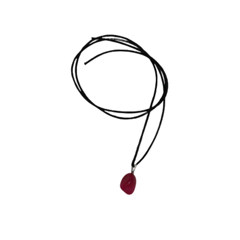 Pingente Agata Rosa c/ cordao