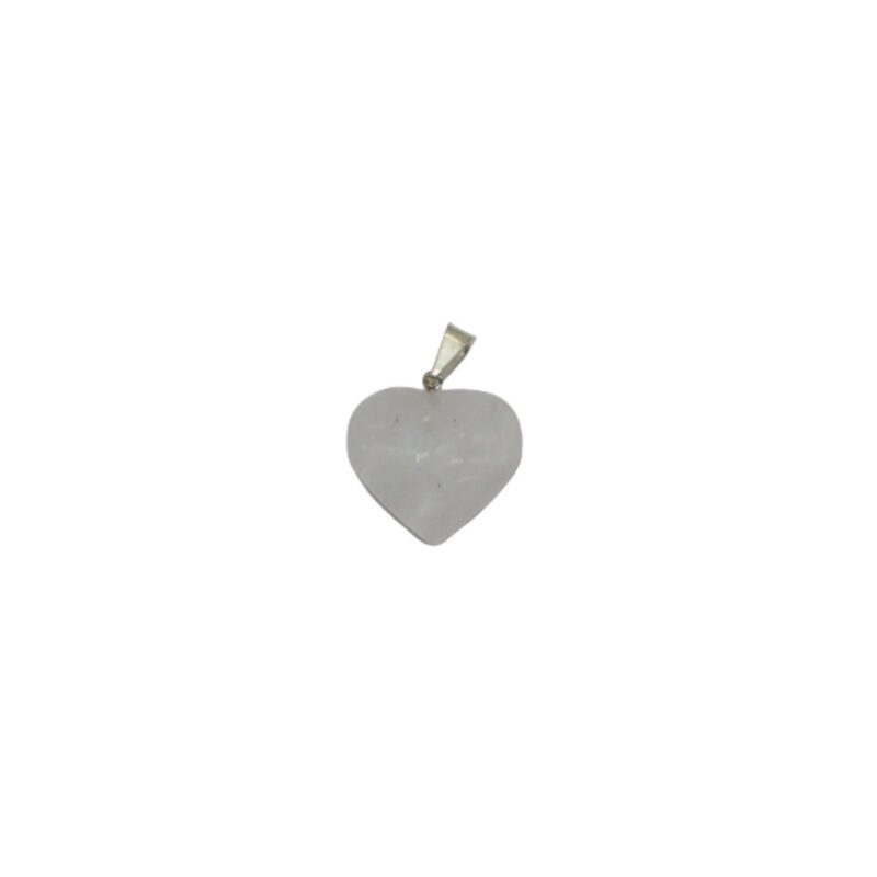 Ping. Coracao Quartzo Leitoso (aprox. 2cm)