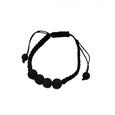 Pulseiras pedras vulcanicas (preto)