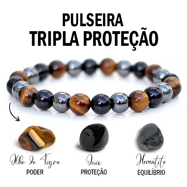 Pulseira Tripla Prote?o (bola 10mm)