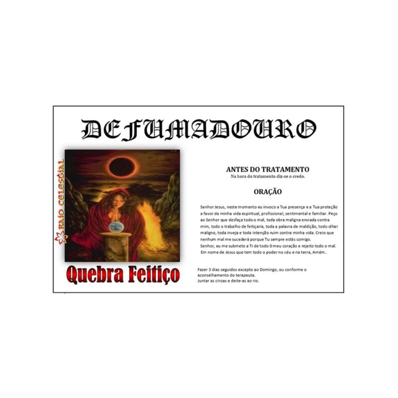 Defumador Ervas Quebra Feitico