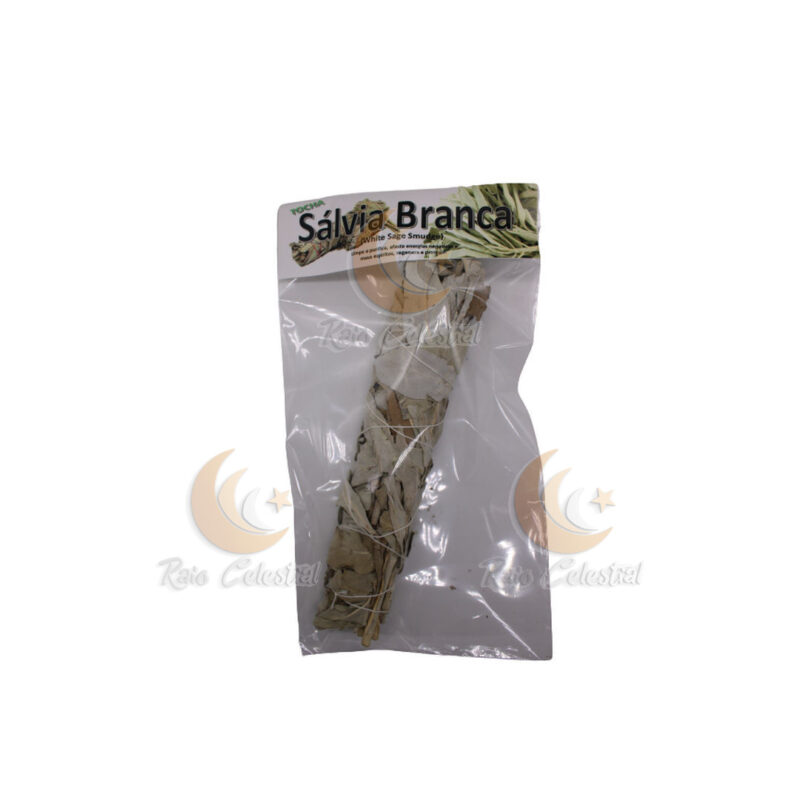 Tocha Salvia Branca 25cm