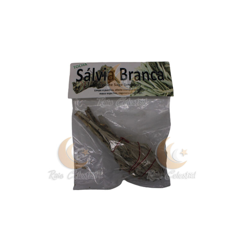 Tocha Salvia Branca com Pe