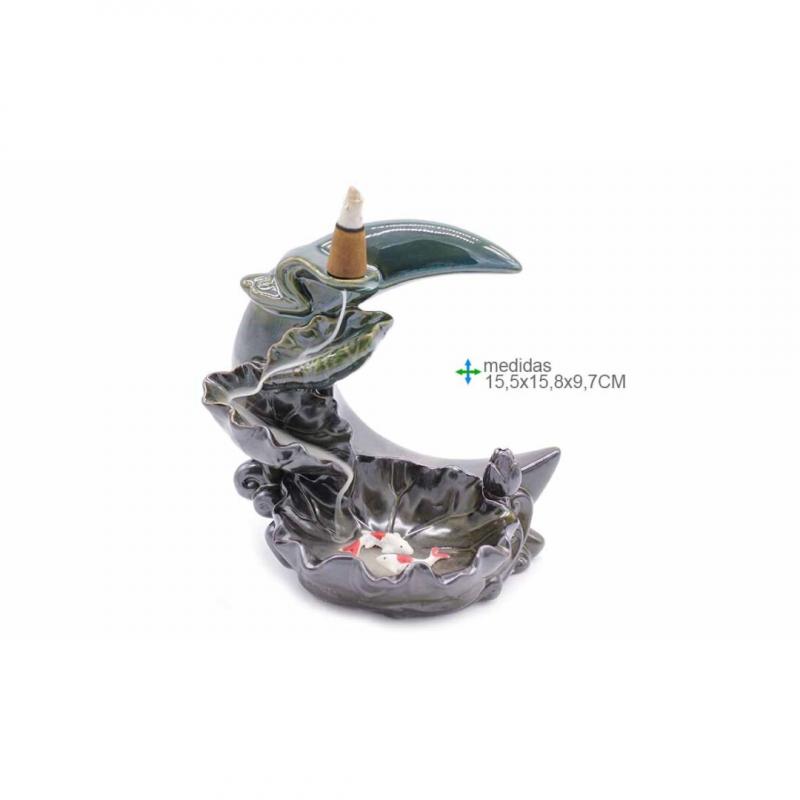 Fonte Fumo Ceramica Lua 15.5x15.8x9.7cm