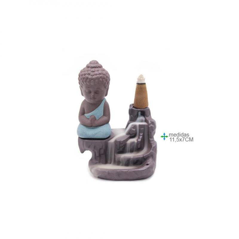 Fonte Fumo Ceramica Buda 11.5x7cm