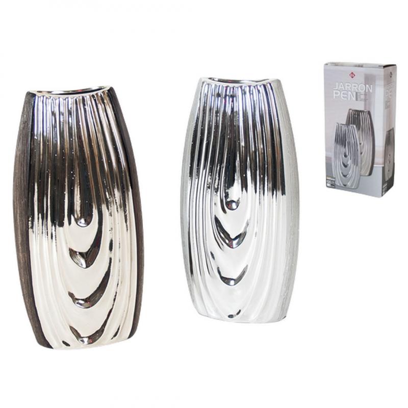Floreiro 30cm ouro-prata sortido