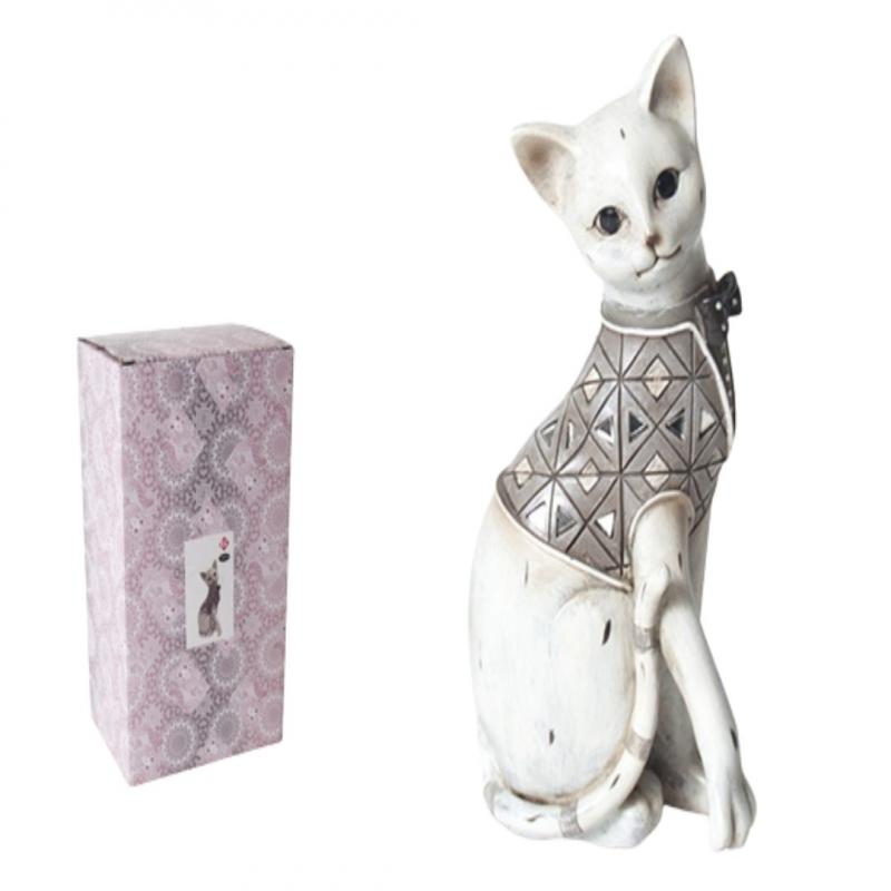 Gato Elegant 26,8X13,5 -Resina