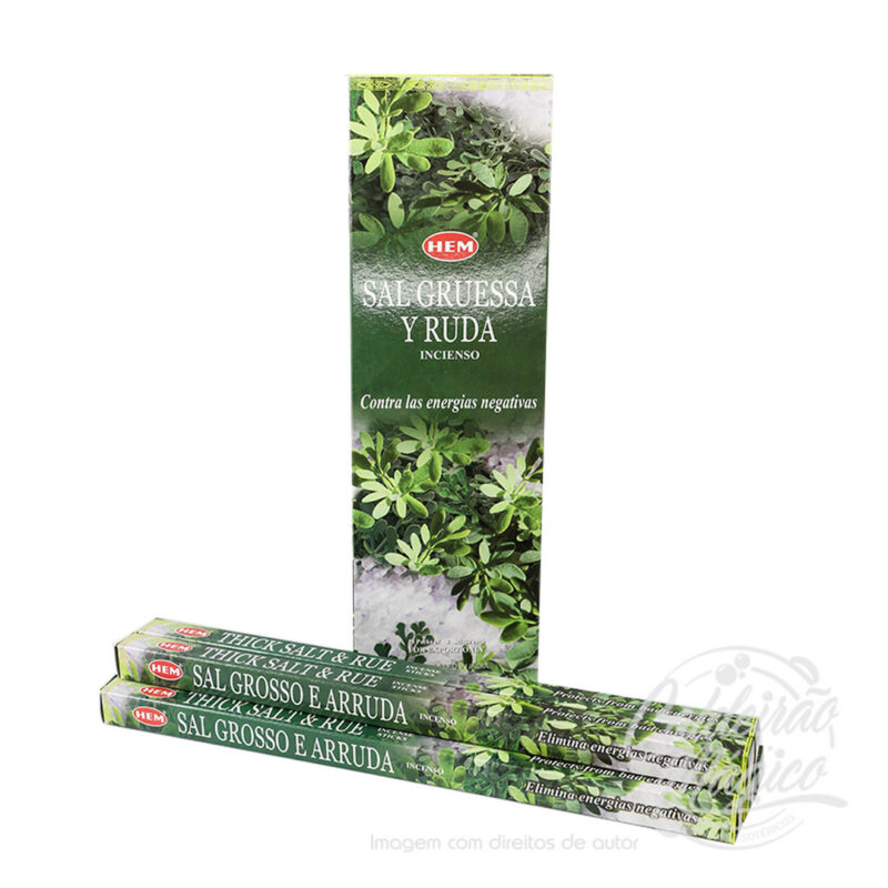 Incenso HEM Sal Grosso com Arruda - 25 und