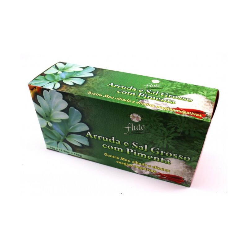 Incenso Flute Arruda e Sal Grosso com Pimenta - 12 und