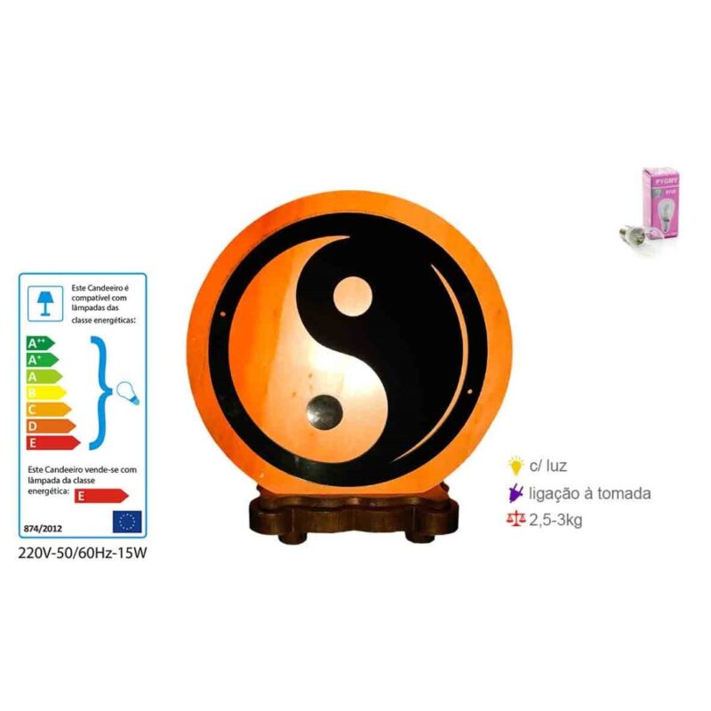 Candeeiro de Sal Yin Yang 2,5-3Kg