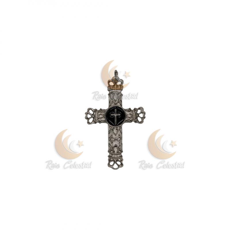 Cruz de S.Cipriano prateada 6cm