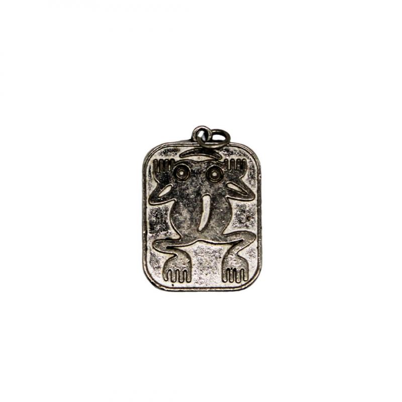Medalha Sapo Prateada 2,5cm