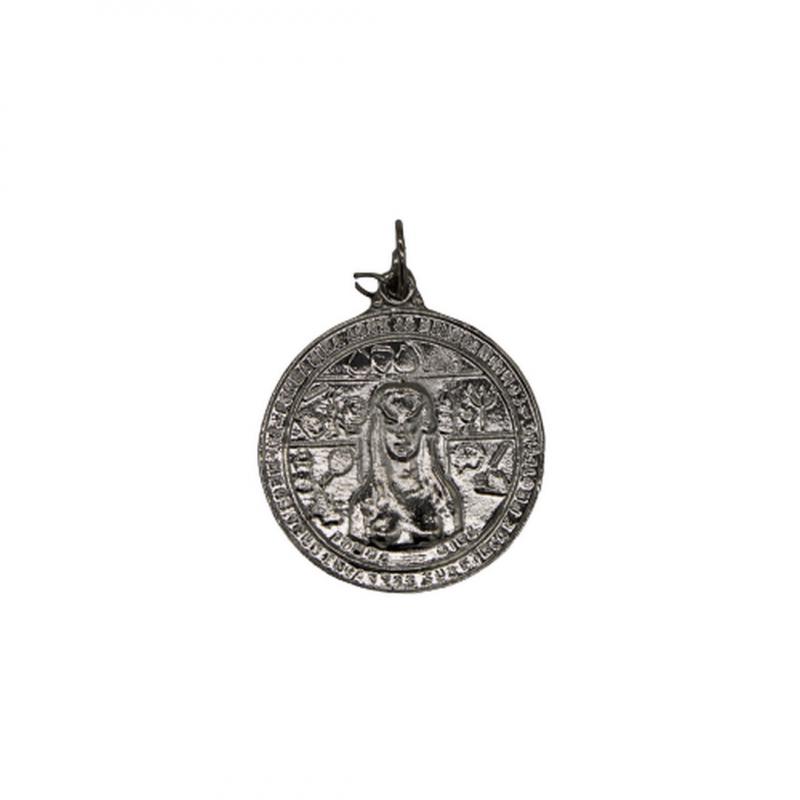 Medalha Pomba Gira Prateada 4cm
