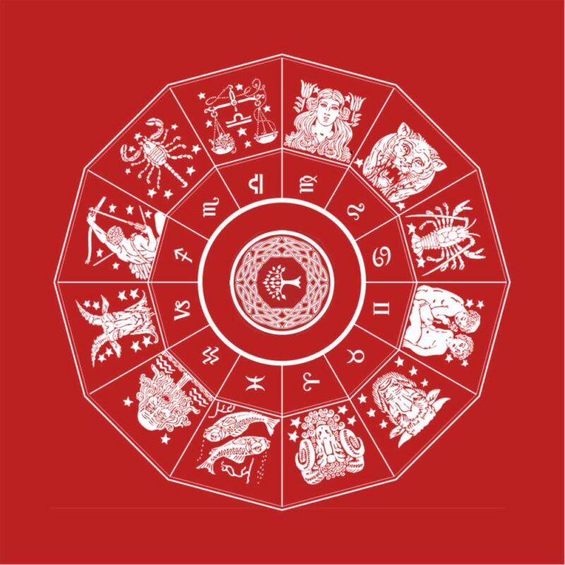 Toalha do Zodiaco Vermelha
