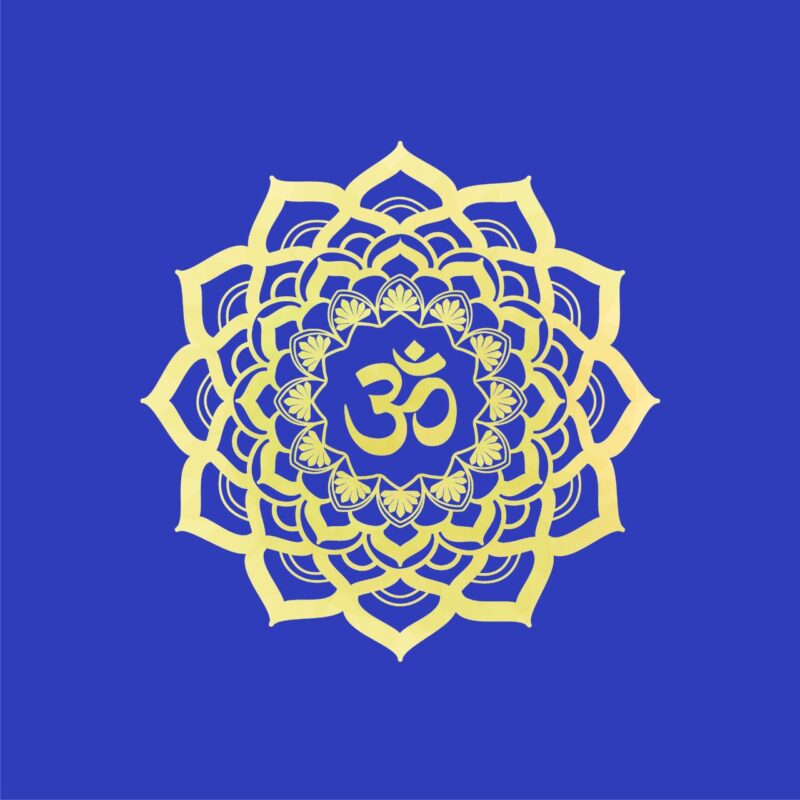 Toalha Om azul