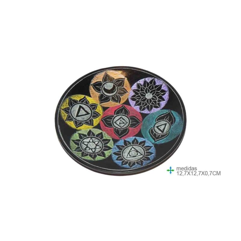 P. Incenso Pedra 7 Chackas 12,7x12,7x0,7cm(3un)