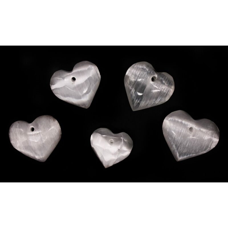 Pendente Coracao Selenite 2x5cm