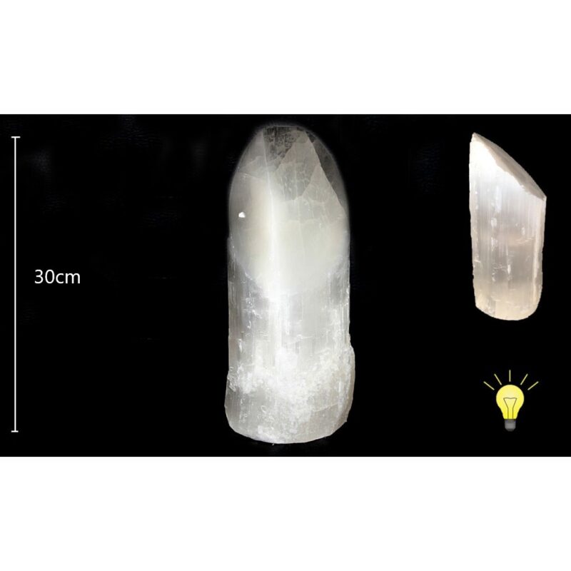 Candeeiro Selenite Baton 30cm