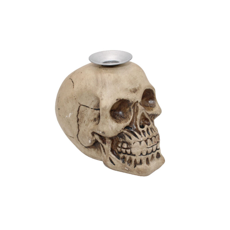 Caveira Porta Vela 10cm