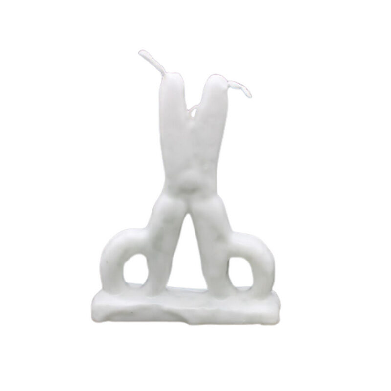 VELA TESOURA BRANCO 20CM