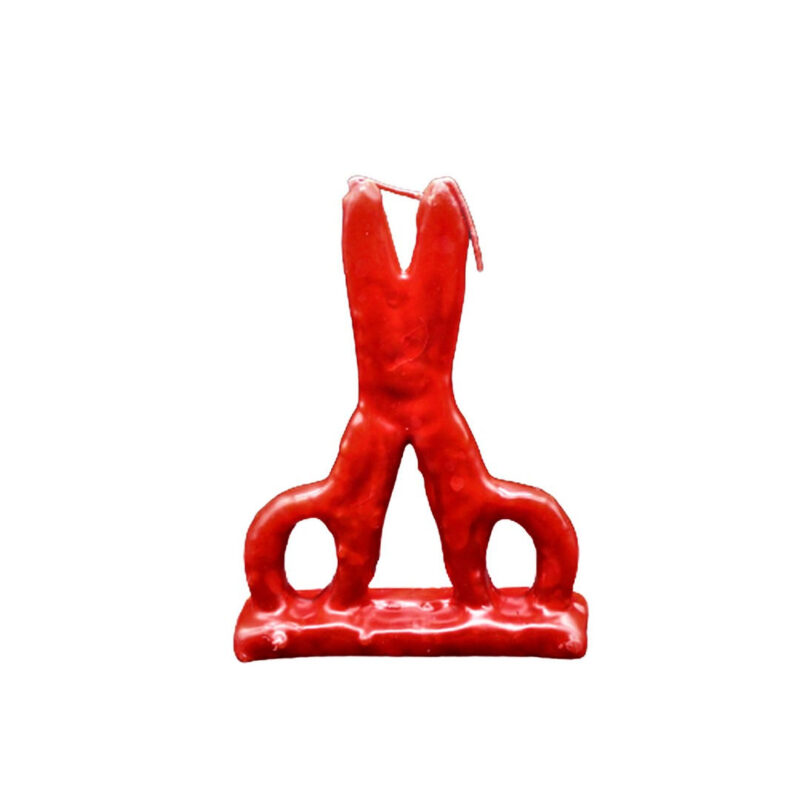 VELA TESOURA VERMELHO 20CM