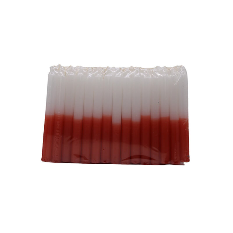VELA BRANCO/VERMELHO (CX 5KG) 15X1,5CM
