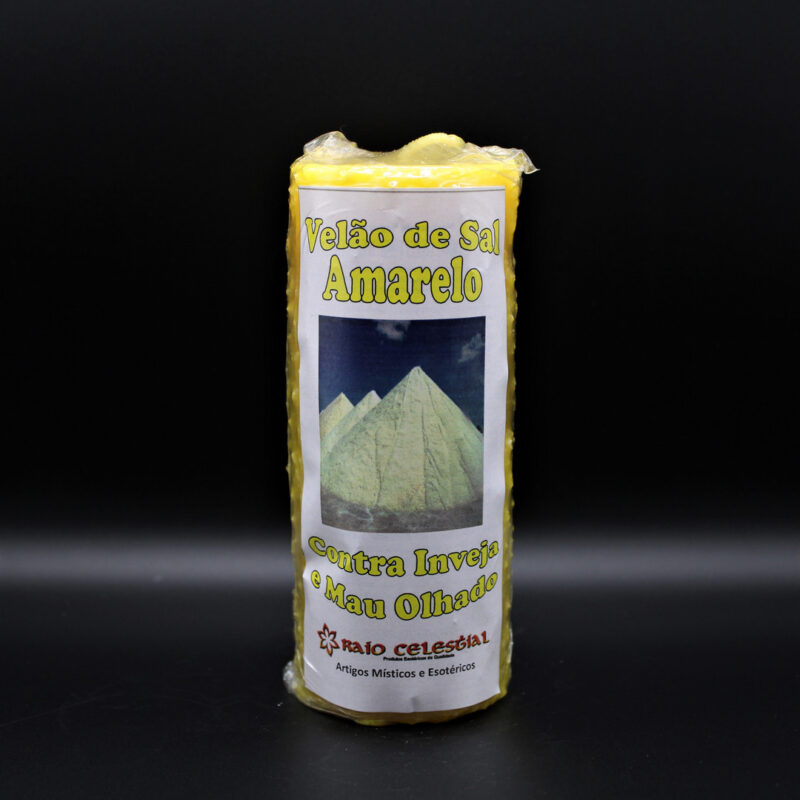 VELA DE SAL AMARELO 14X6CM