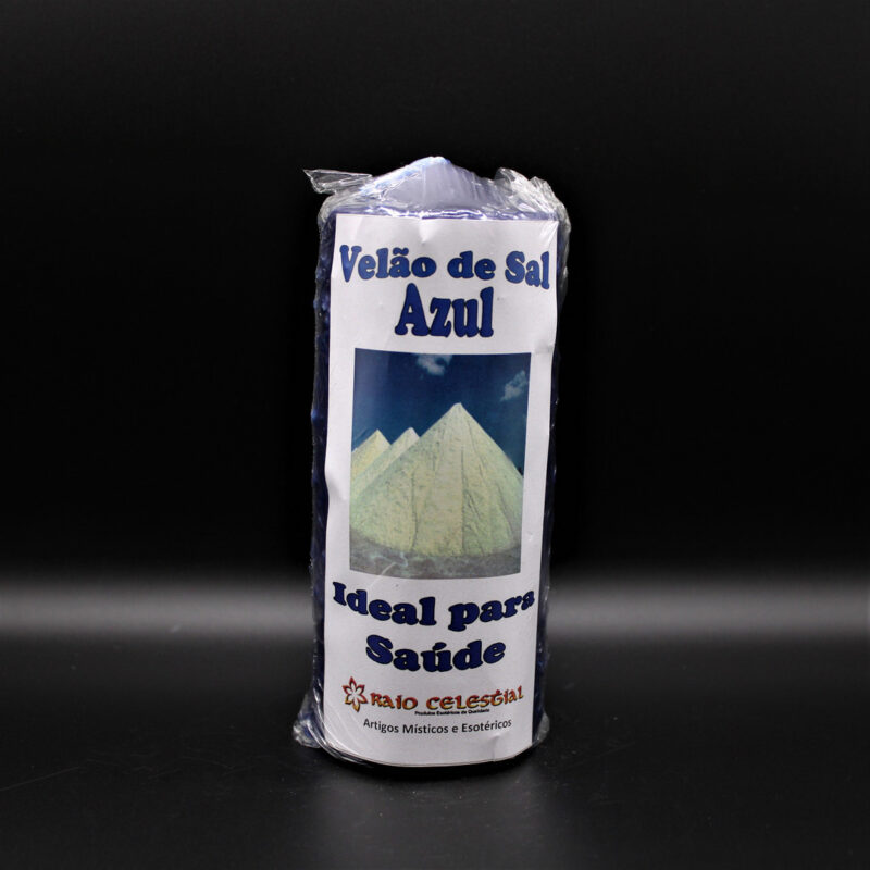 VELA DE SAL AZUL 14X6CM