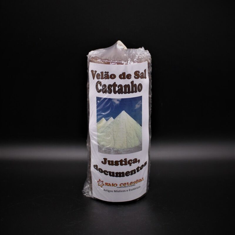 VELA DE SAL CASTANHO 14X6CM