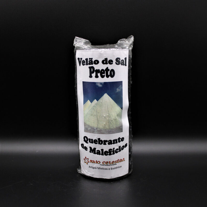 VELA DE SAL PRETO 14X6CM