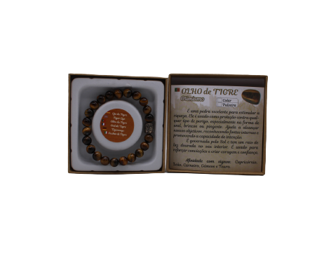 Pulseira Olho de Tigre com Pendente Buda