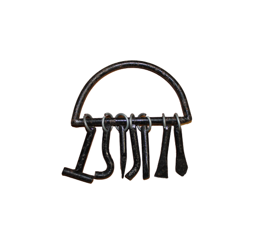 Ogum Deitado Ferro 18cm