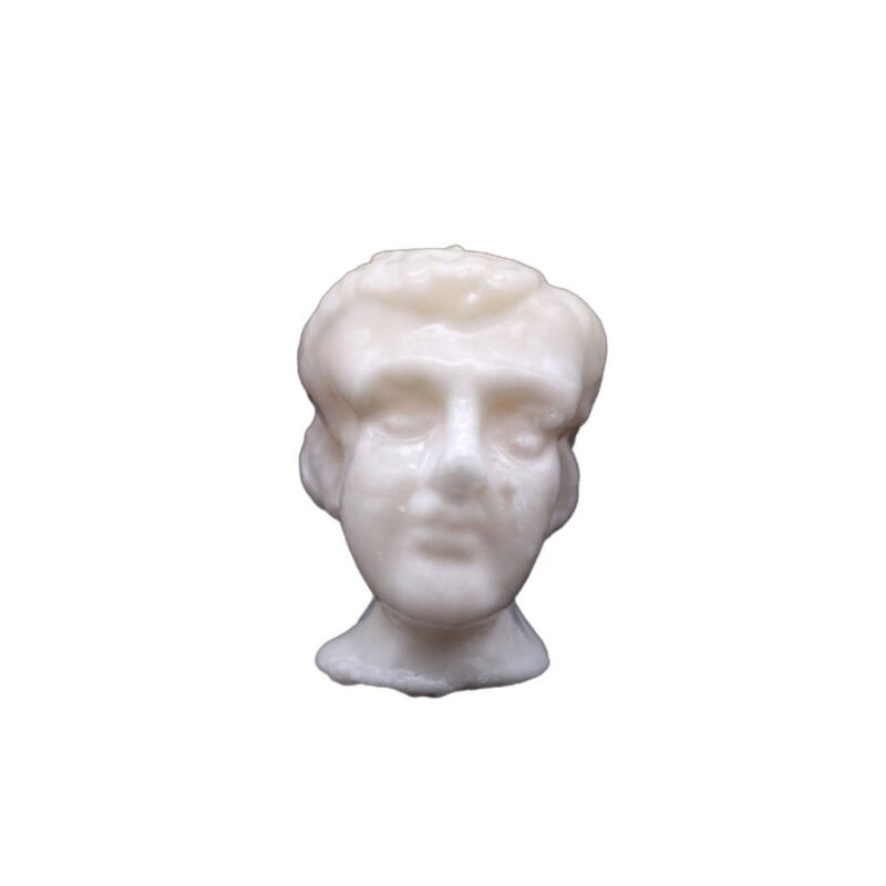 VELA CABECA HOMEM BRANCO 11CM