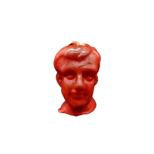 VELA CABECA HOMEM VERMELHO 11CM