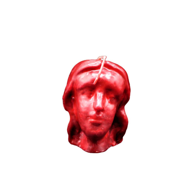 VELA CABECA MULHER VERMELHO 11CM