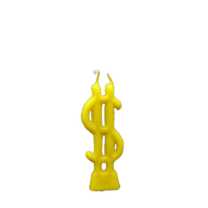 VELA CIFRAO AMARELO 16CM
