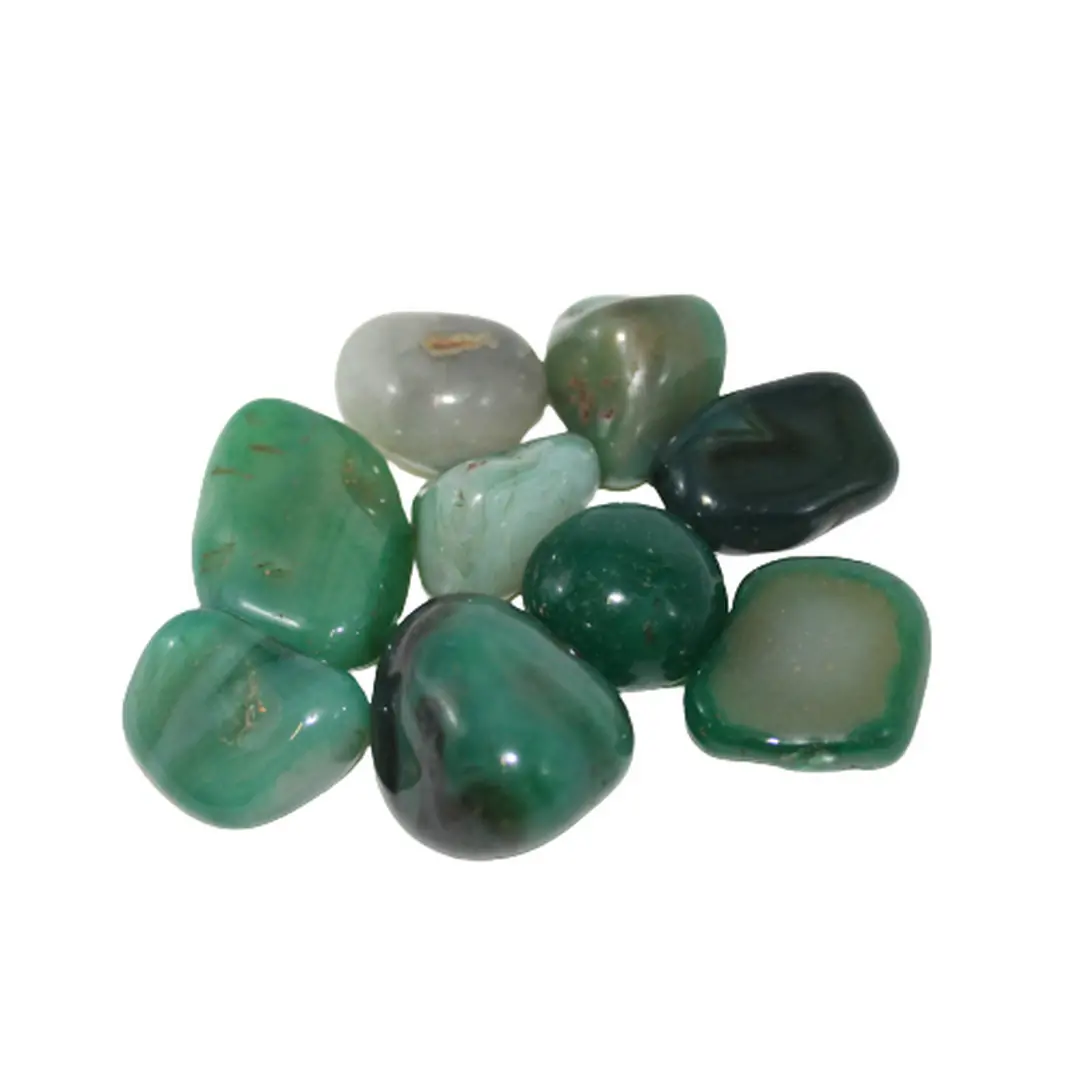 Agata Verde rolada 2,5x3cm (cx 6)