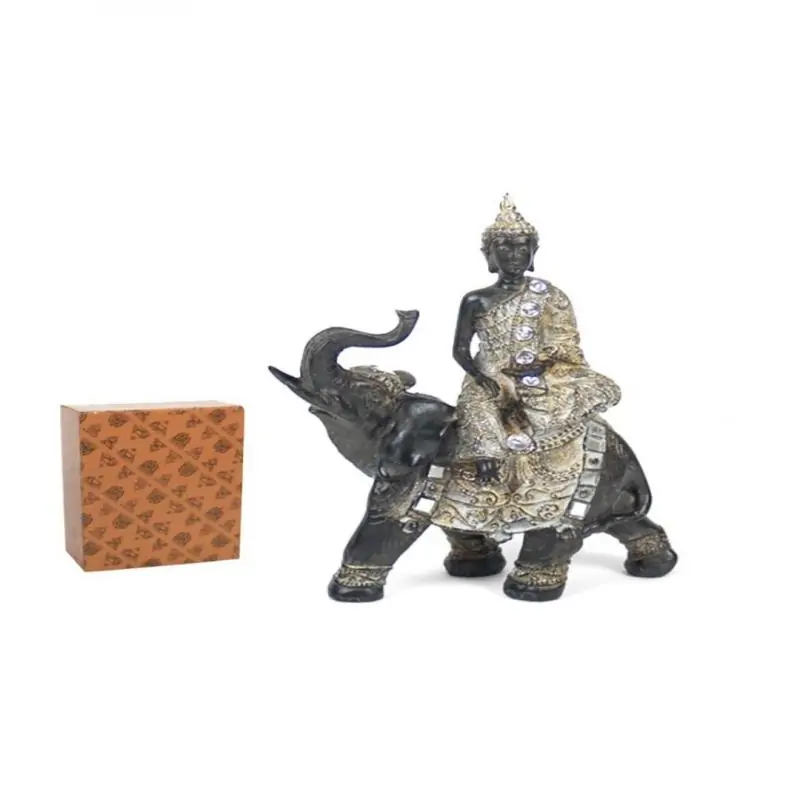 Elefante com Buda 23cm