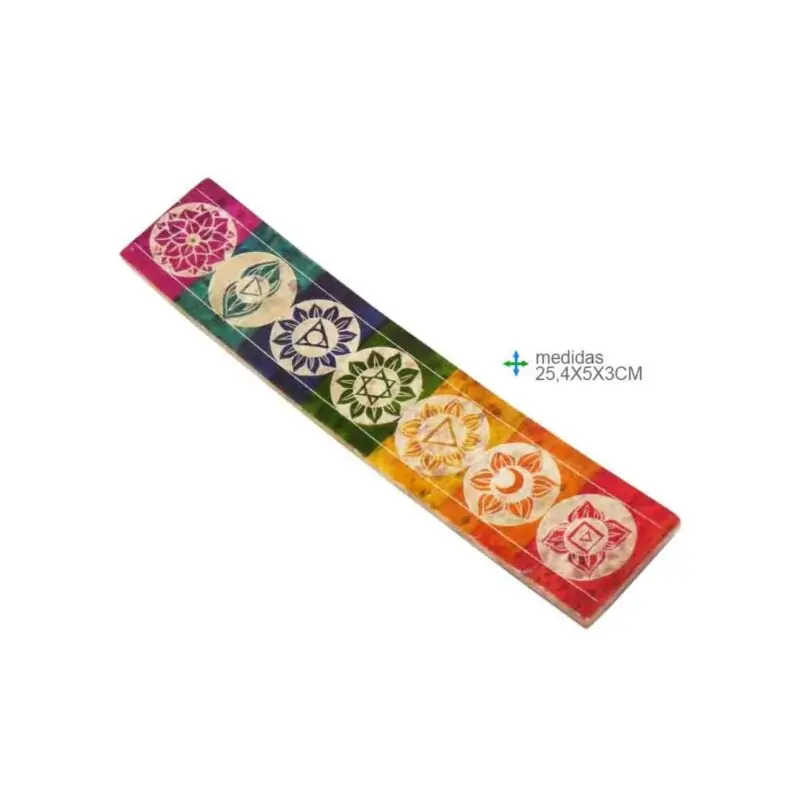 P. Incenso Pedra 7 Chackras 25,4X5X3cm(3un)