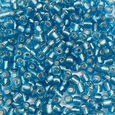 Missangao azul transparente 500gr